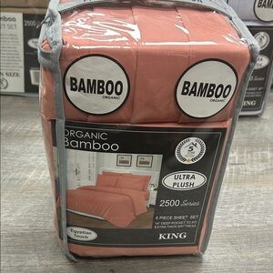 BAMBOO Organic King Sheet Set in Terracotta